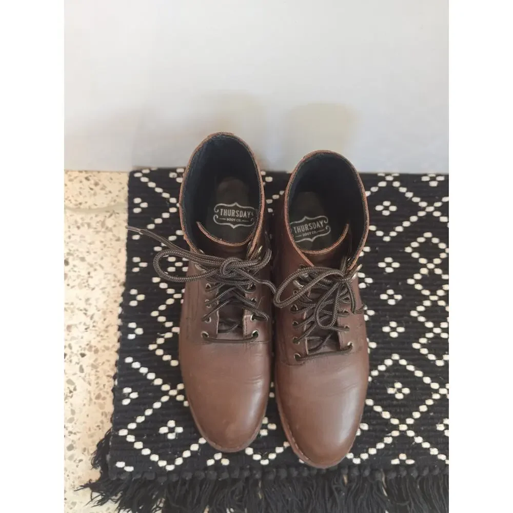 Thursday Everyday Boots Mens Size 9.5 Brown Dress Dressy Small Batch Handmade